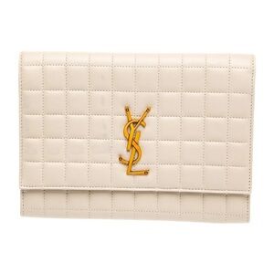 Saint Laurent YSL quilted leather clutch
